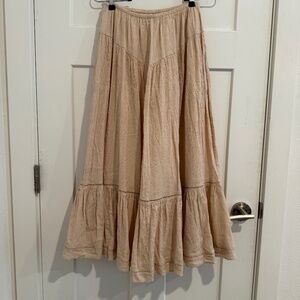 NWT Aerie Linen Skirt Tan Size S